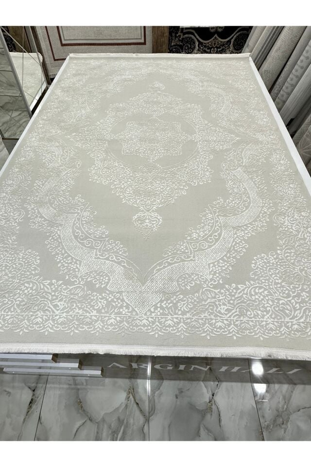 Bambu Stil Gri/beyaz Halı