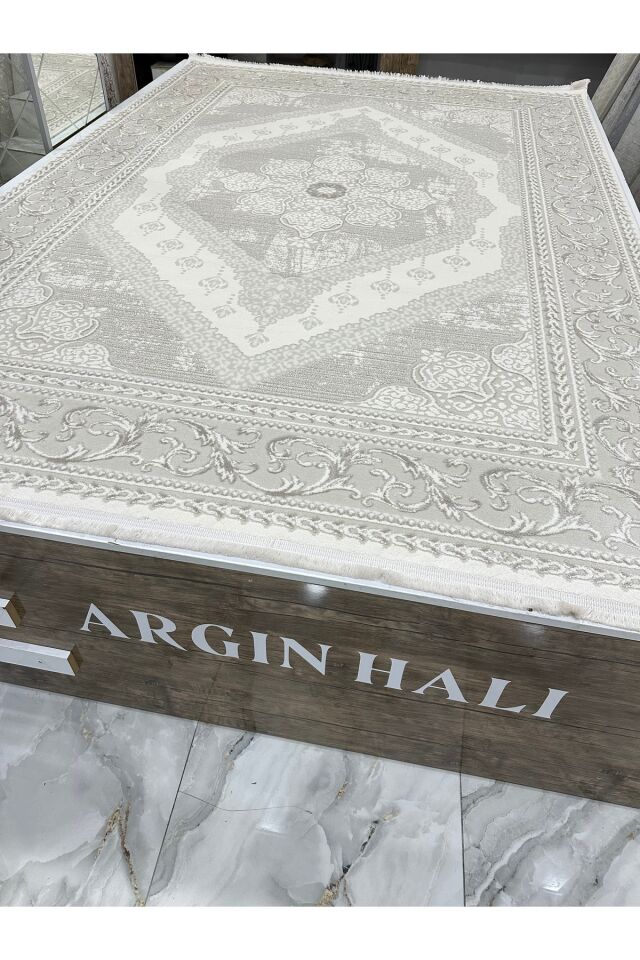 Akrilik Yün Halı Bej Renk Salon Halısı ARGIN HALI